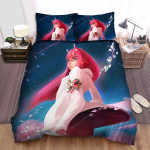 Darling In The Franxx Zero Two In Starry Night Artwork Bed Sheets Spread Duvet Cover Bedding Sets