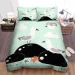 The Seagull In The Shore Bed Sheets Spread Duvet Cover Bedding Sets