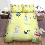 The Seagull Sailor And Anchor Pattern Bed Sheets Spread Duvet Cover Bedding Sets