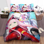 Darling In The Franxx Zero Two & Hiro With Strelizia Art Painting Bed Sheets Spread Duvet Cover Bedding Sets