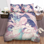 Darling In The Franxx Zero Two & Hiro Become One Artwork Bed Sheets Spread Duvet Cover Bedding Sets