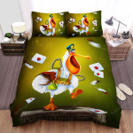The Wild Animal - The Pelican Delivery Man Art Bed Sheets Spread Duvet Cover Bedding Sets