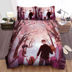 Spy X Family Forger Family & Cherry Blossom Artwork Bed Sheets Spread Duvet Cover Bedding Sets