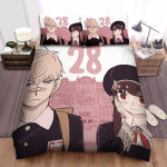 Spy X Family Yor & Loid In High School Uniforms Bed Sheets Spread Duvet Cover Bedding Sets