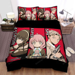 Spy X Family Members Of Forger Family Illustration Bed Sheets Spread Duvet Cover Bedding Sets