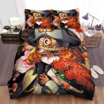 The Saga Of Tanya The Evil Tanya With Red Roses Artwork Bed Sheets Spread Duvet Cover Bedding Sets