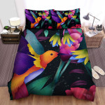 The Wild Animal - The Hummingbird Abstract Bed Sheets Spread Duvet Cover Bedding Sets