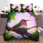 The Wild Animal - The Green Hummingbird In The Nest Bed Sheets Spread Duvet Cover Bedding Sets