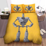 The Iron Giant (1999) Orange Background Movie Poster Bed Sheets Spread Comforter Duvet Cover Bedding Sets