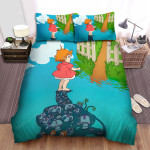Ponyo (2008) Movie Illustration 6 Bed Sheets Spread Comforter Duvet Cover Bedding Sets