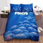 Ponyo (2008) Movie Illustration 2 Bed Sheets Spread Comforter Duvet Cover Bedding Sets