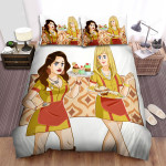 2 Broke Girls (2011–2017) Movie Illustration 3 Bed Sheets Spread Comforter Duvet Cover Bedding Sets