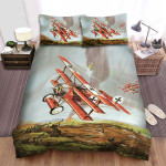 The Military Weapon Ww1- German Empire Plane Red Baron In The Battle Bed Sheets Spread Duvet Cover Bedding Sets