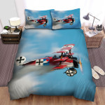 The Military Weapon Ww1- German Empire Plane Red Fokker Dr I Art In The Sky Bed Sheets Spread Duvet Cover Bedding Sets