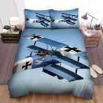The Military Weapon Ww1- German Empire Plane Tripplane Fokker Wallpaper Bed Sheets Spread Duvet Cover Bedding Sets
