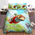 The Pigeon Force Flying Art Bed Sheets Spread Duvet Cover Bedding Sets