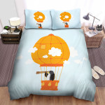 The Wildlife - The Penguin Looking At The Binocular Bed Sheets Spread Duvet Cover Bedding Sets