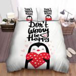 The Wildlife - Don't Worry Be Happy From A Penguin Bed Sheets Spread Duvet Cover Bedding Sets