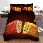 Taco Bell Wild Naked Chicken Taco Bed Sheets Spread Comforter Duvet Cover Bedding Sets