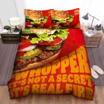Burger King The Whopper Burger Bed Sheets Spread Comforter Duvet Cover Bedding Sets