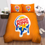 Burger King Logo Melting Down Bed Sheets Spread Comforter Duvet Cover Bedding Sets