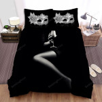 People Sensual Woman With Glass Of Wine Bed Sheets Spread Comforter Duvet Cover Bedding Sets