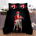 People Sensual Woman In Red Bed Sheets Spread Comforter Duvet Cover Bedding Sets
