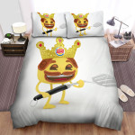 Burger King Smiling Mascot Bed Sheets Spread Comforter Duvet Cover Bedding Sets