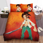 Shaman King Asakura Yoh Solo Illustration Bed Sheets Spread Duvet Cover Bedding Sets