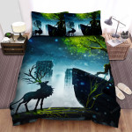 The Wildlife - The Deer And The Fallen City Bed Sheets Spread Duvet Cover Bedding Sets