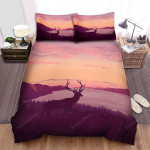 The Wildlife - The Deer Looking At The Lake Bed Sheets Spread Duvet Cover Bedding Sets