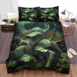 Green Forest Hydra Artwork Bed Sheets Spread Duvet Cover Bedding Sets