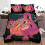 Four-Headed Hydra Illustration Bed Sheets Spread Duvet Cover Bedding Sets