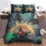 Battle Between Hydra & Three Wizards Bed Sheets Spread Duvet Cover Bedding Sets
