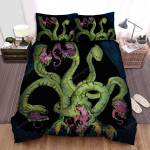 Green Hydra Inside It's Cave Comic Art Bed Sheets Spread Duvet Cover Bedding Sets