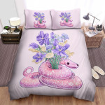 The Wildlife - The Snake With Purple Flowers Bed Sheets Spread Duvet Cover Bedding Sets