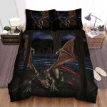 Jersey Devil In The Wood Illustration Bed Sheets Spread Duvet Cover Bedding Sets