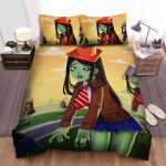 Halloween Creepy Zombie Girl Walking Bed Sheets Spread Duvet Cover Bedding Sets