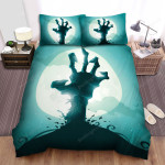 Halloween Zombie Hand Silhouette From The Ground Bed Sheets Spread Duvet Cover Bedding Sets