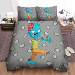 Halloween Zombie Funny Walking Bed Sheets Spread Duvet Cover Bedding Sets