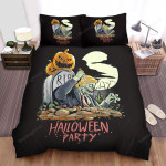 Halloween Cartoon Zombie With Blonde Hair Bed Sheets Spread Duvet Cover Bedding Sets