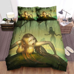 Halloween Zombies Bite Sexy Girl Bed Sheets Spread Duvet Cover Bedding Sets