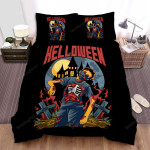 Halloween Zombie Boy Illustration Bed Sheets Spread Duvet Cover Bedding Sets