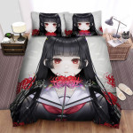 Hell Girl Ai Enma Among Red Spider Lily Digital Illustration Bed Sheets Spread Duvet Cover Bedding Sets