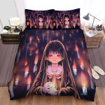 Hell Girl Ai Enma Among The Candles Artwork Bed Sheets Spread Duvet Cover Bedding Sets