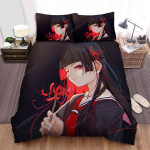 Hell Girl Ai Enma & Red Spider Lily Digital Illustration Bed Sheets Spread Duvet Cover Bedding Sets
