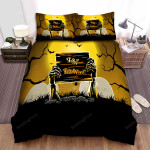 Zombie Hands With Happy Halloween Sign Bed Sheets Spread Duvet Cover Bedding Sets