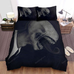Halloween Creepy Slenderman With Sharp Teeth Bed Sheets Spread Duvet Cover Bedding Sets