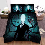 Halloween Slenderman Holding Tootsie Roll Bed Sheets Spread Duvet Cover Bedding Sets