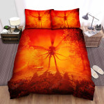 Halloween Slenderman In Orange Light 3d Artwork Bed Sheets Spread Duvet Cover Bedding Sets